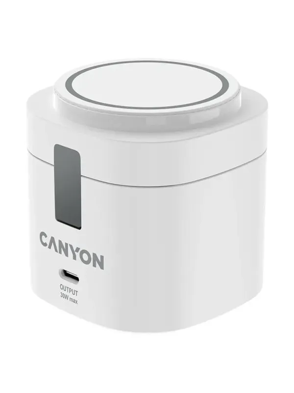 Canyon WCS-205 15W Qi2 2-i-1 trådløs lader, Hvit