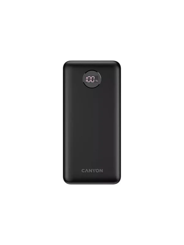 Canyon PB-2002 20.000 mAh Powerbank, Sort - 20000 mAh