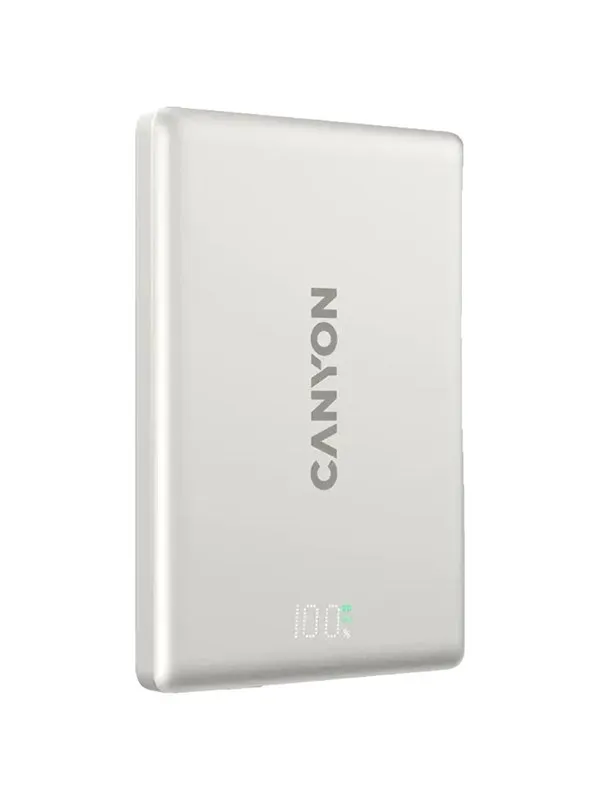 Canyon OnPower 500 MagSafe Powerbank 5000mAh, Beig - 5000 mAh