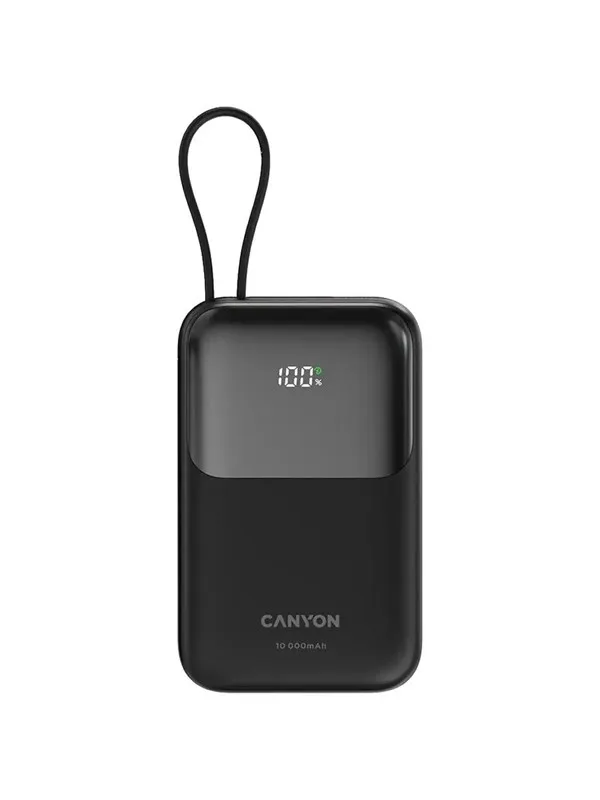 Canyon OnPower 101 10000 mAh PD 22.5W, Sort - 10000 mAh