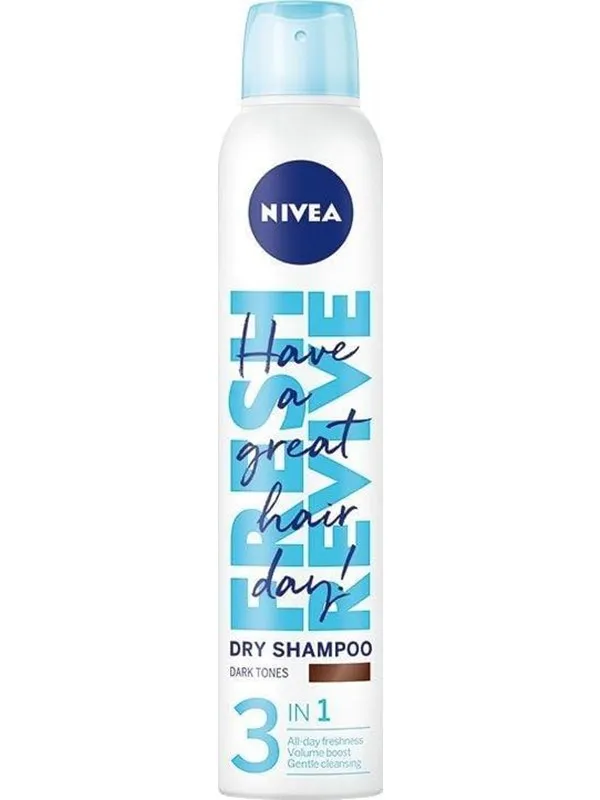 Nivea Fresh Revive Dry Shampoo for Hair 3in1 Dark