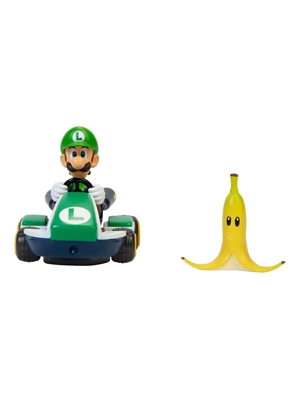 Jakks Super Mario 2.5 Inch Spin Out Mario Kart Luigi