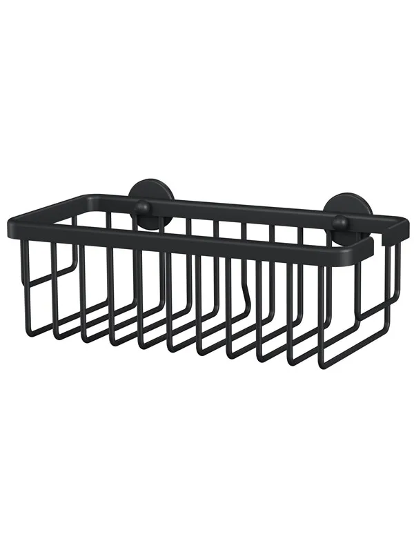 tesa ALUXX BLACK Aluminium Wall-mounted Shower Basket