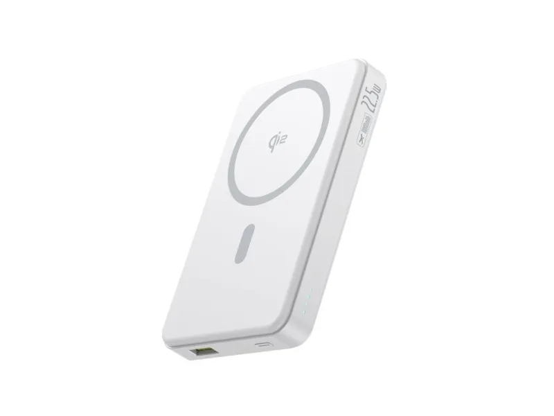 Baseus Airpow2 Qi2 Magnetic 22.5W Nødlader - Hvit - 10000 mAh