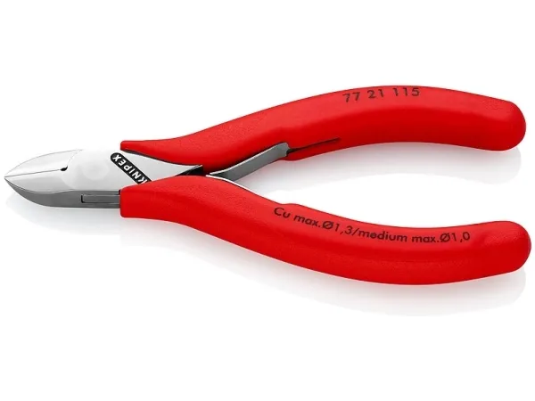 KNIPEX Elektronikk-sidekutter, Med gjennomstukket ledd