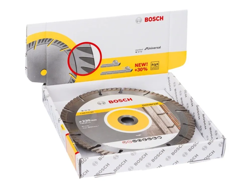 Bosch Diamantkappeskive Standard for Universal 230x22.23 (pakke med 10 stk.) 230x22.23x2.6x10mm