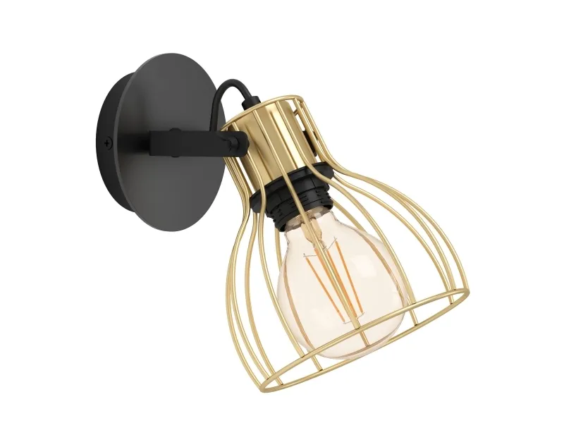 EGLO SAMBATELLO wall lamp black/brushed brass