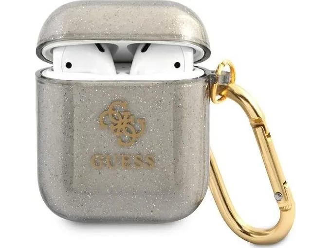 Guess AirPods (1/2) Deksel Glitter Case Svart