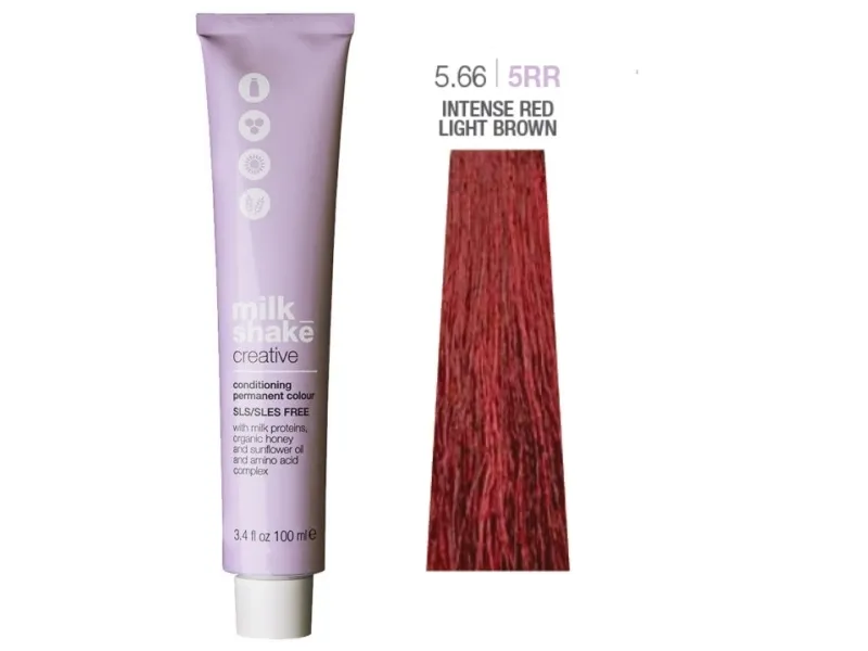 Creative SLS/SLES-Free Permanent Hair Dye 5.665RR Intense Red Dark Blond 100 ml