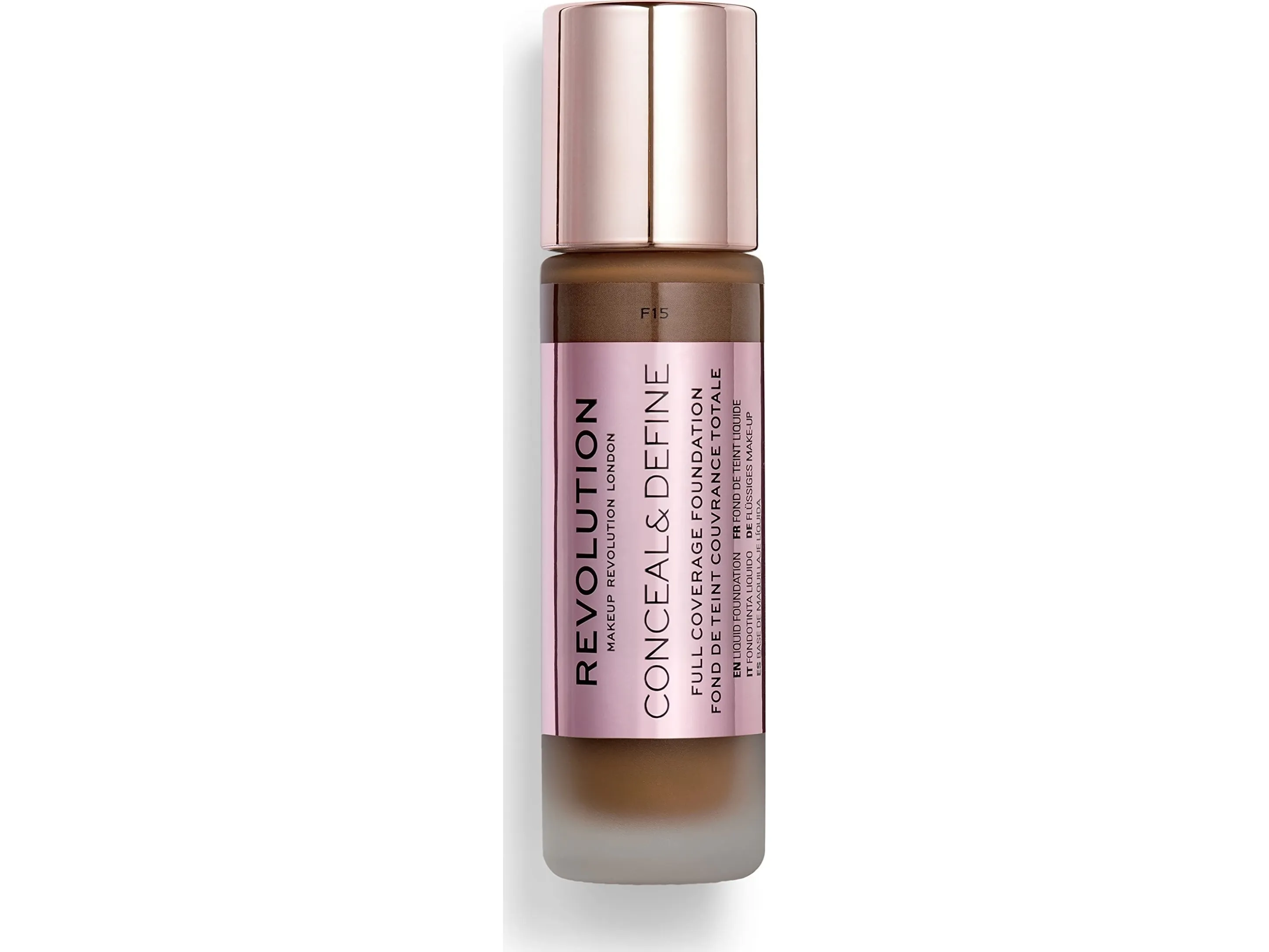 Makeup Revolution Conceal & Define Oil Free Cream Foundation, F 15, 23 ml