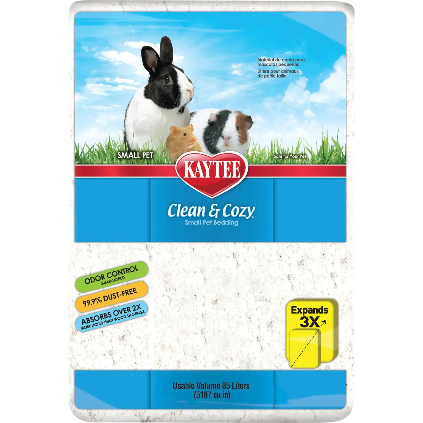 Kaytee Hvit Papirstrø - Clean and Cozy - 85 liter