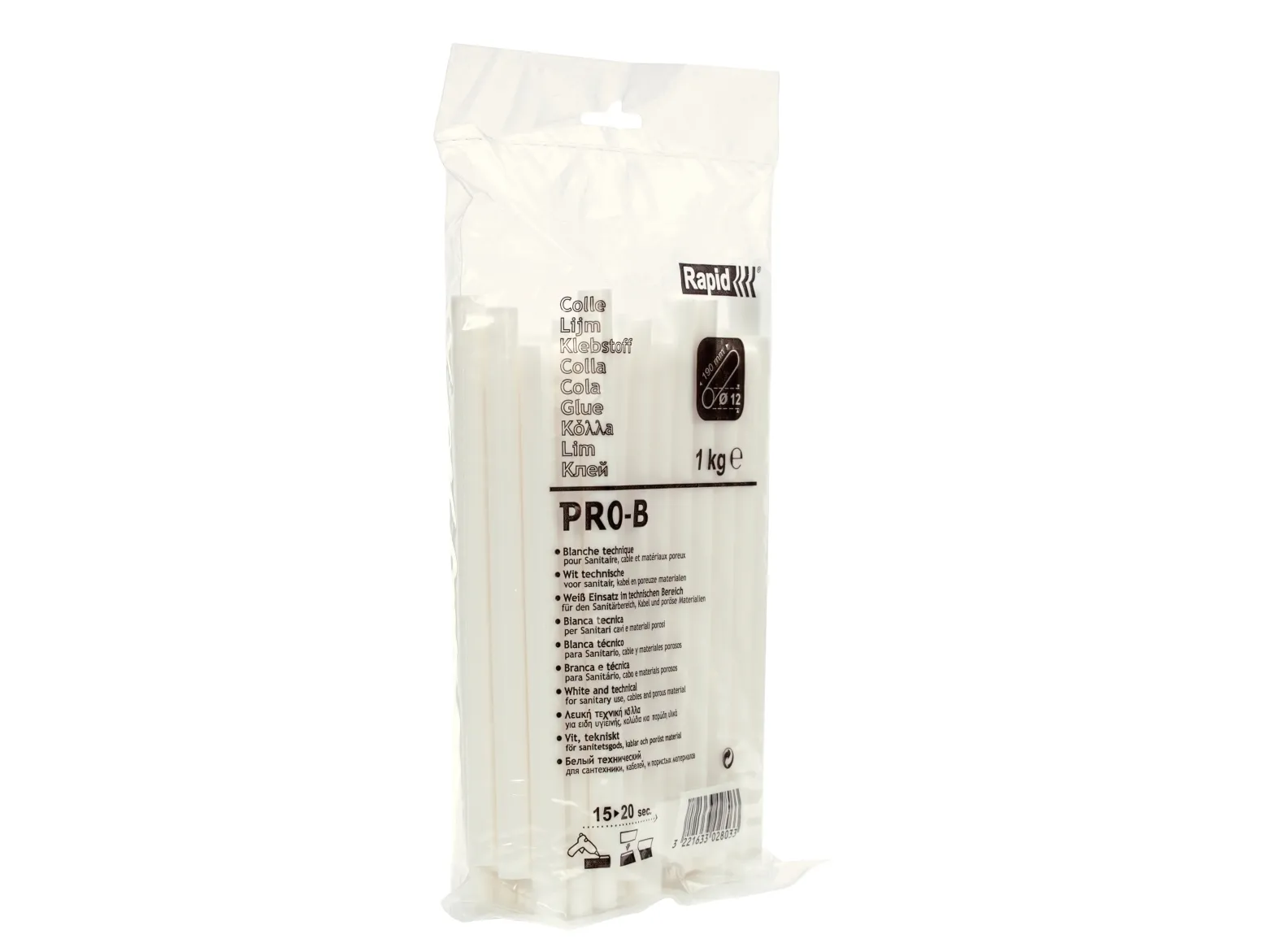 Rapid 12 mm profesjonell lim sanitær og kabel PRO-B