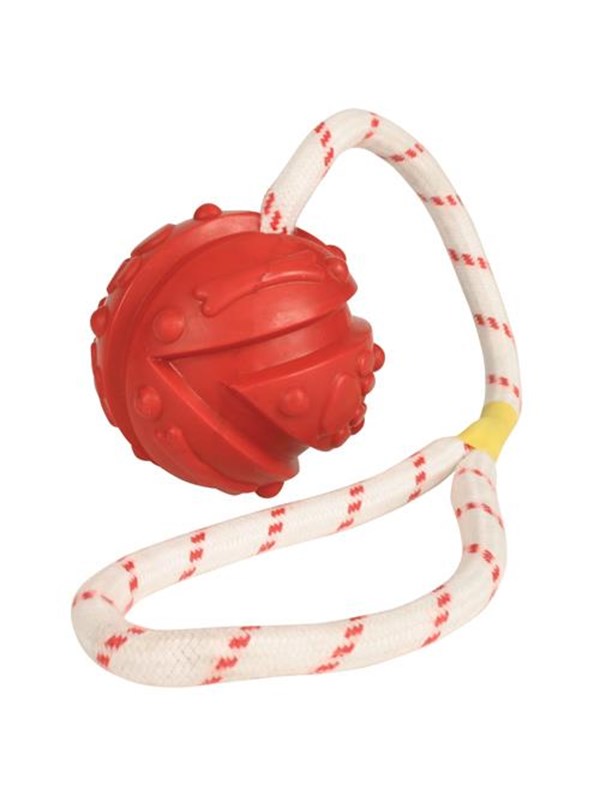 Trixie Aqua Toy ball on a rope floatable rubber ø 7/35 cm - Assorted