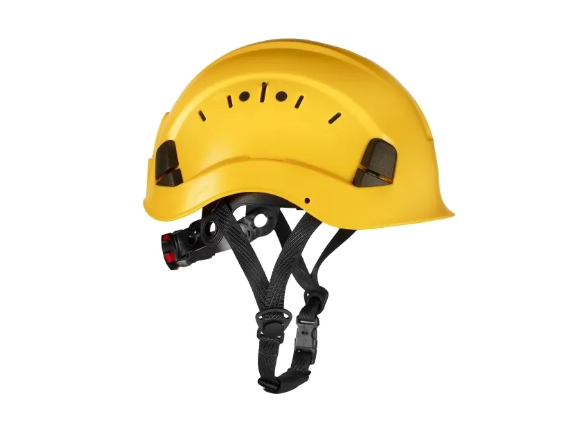 HelmIQ sikkerhetshjelm m/hakestropp, ventilert, Gul