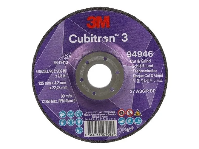 Cubitron 3 kutte-/skrubbskive T27 125×4,2mm