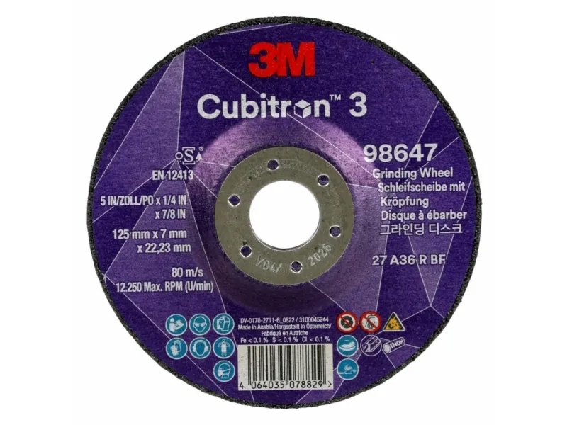 Cubitron 3 slipeskive T27 125×7mm