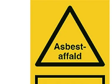 SKILT - Asbestavfall, Plast, A4, 210x297mm