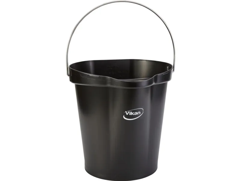 Bøtte 5686, plast m/rf bærehåndtak 12ltr, sort