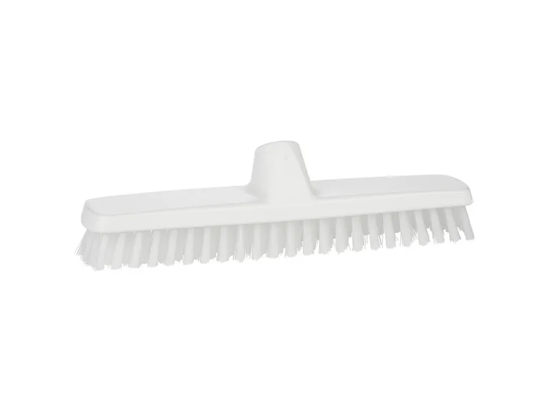 Gulvskrubb 290mm, stive børster, hvit plast
