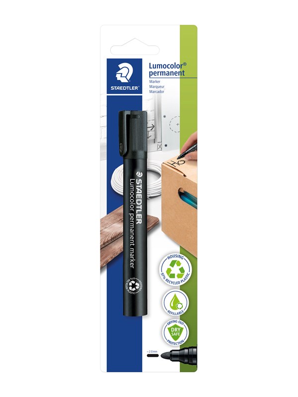 Staedtler Marker Lumocolor perm.Black 1pc.bc