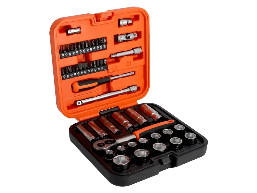 Topnøkkelsett m/bits S51MC3H 1/4"+3/8", 50 deler