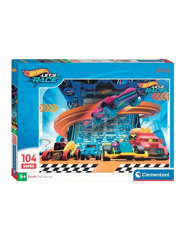 Clementoni Jigsaw Puzzle Super Color Hot Wheels II 104pcs. Gulv