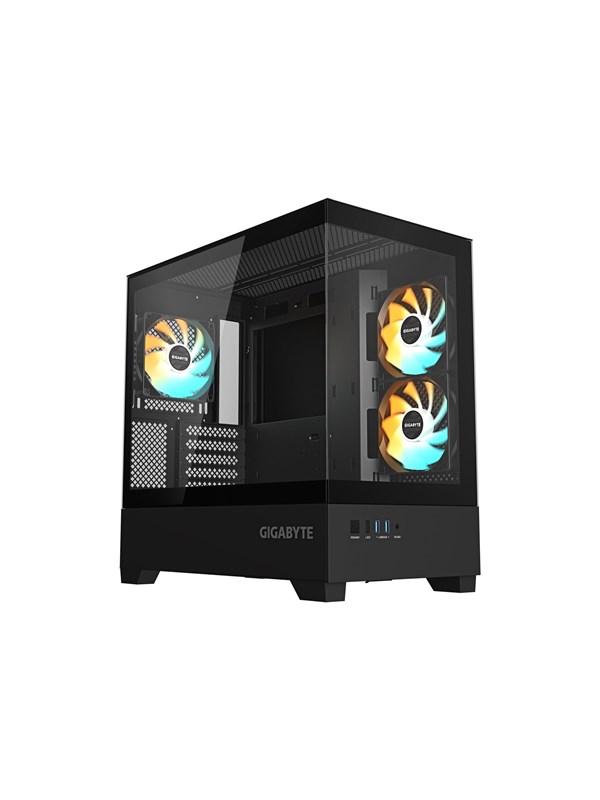 GIGABYTE C201 PANORAMIC - Kabinett - Tower - Svart