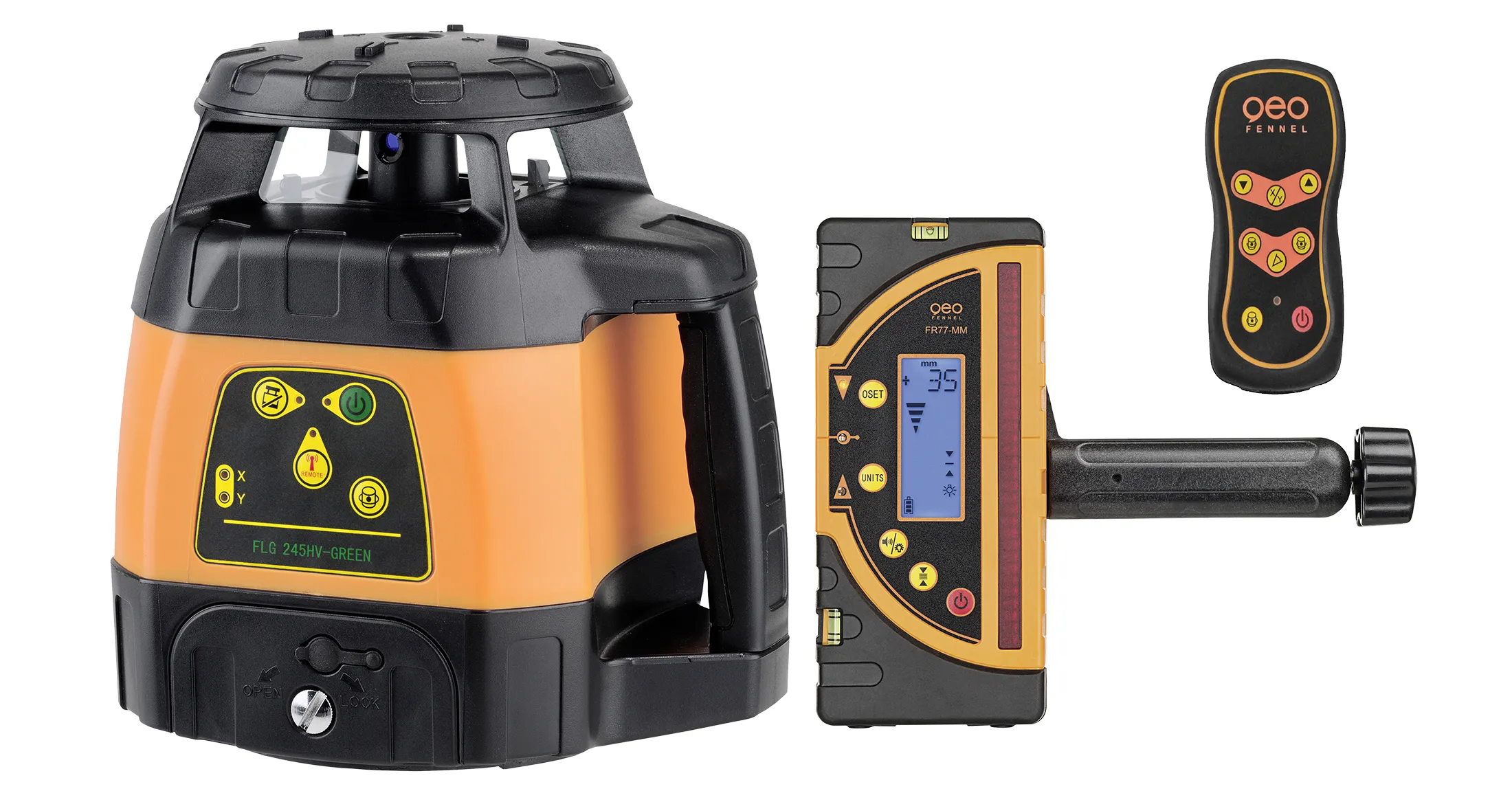 Roterende laser FLG 245 HV Grønn m/FR77-MM Tracking