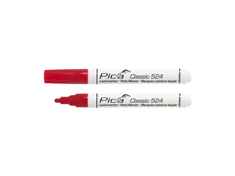 PICA Classic Industry Paint marker 2-4mm rund spids rød