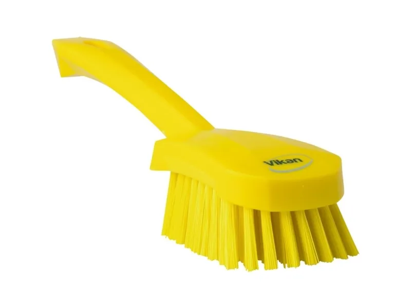 Vikan Vaskebørste m/kort skaft, 270 mm, Stiv, Gul