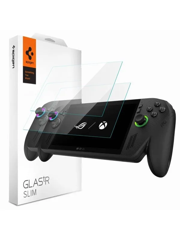 Spigen Glas.tR Slim Tempered Glass 2-Pack for ROG Xbox Ally X (2024/2025) / ROG Xbox Ally (2025) / ROG Ally (2023) / MSI Claw 7 AI+ - Miscellaneous Tilbehør til spillkonsoll - Asus Rog Ally