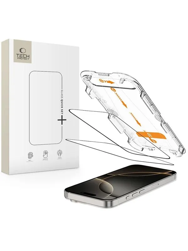 Tech-Protect  Quick Set+ 2-pack Tempered Glass for iPhone 16 Pro