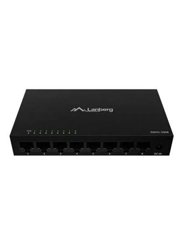 Lanberg DSM1-1008 - switch - 12 V metal case - 8 ports - unmanaged