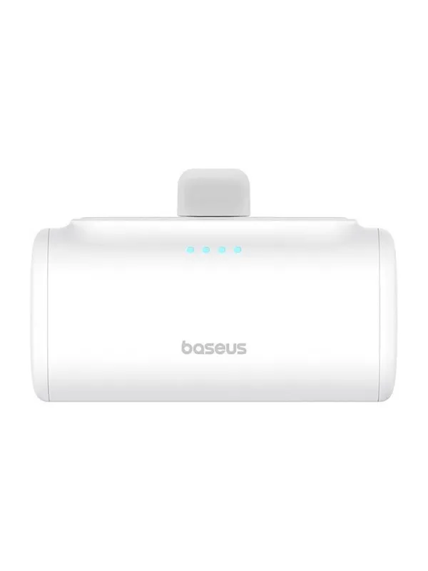 Baseus Compact 5000mAh Powerbank 20W USB-C (white) Nødlader - Hvit - 5000 mAh