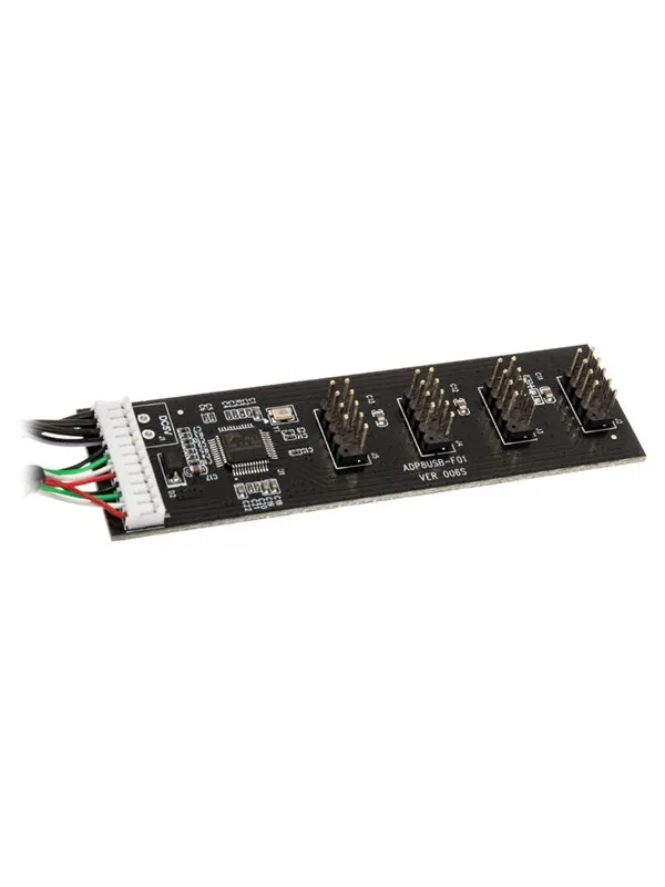 Kolink USB 2.0 Hub-card incl. 60cm USB- & Molex-cable USB-hub - 4 porter - Svart