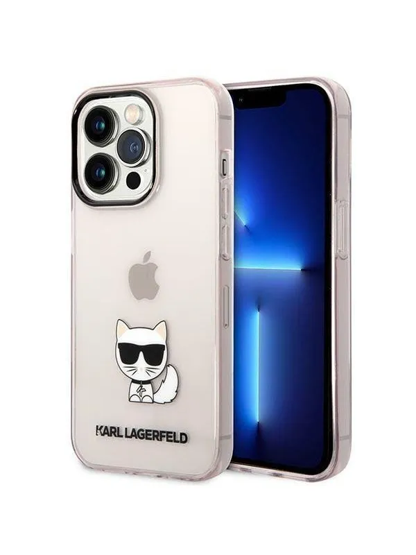 Karl Lagerfeld Choupette Body Case for iPhone 14 Pro Max - Pink