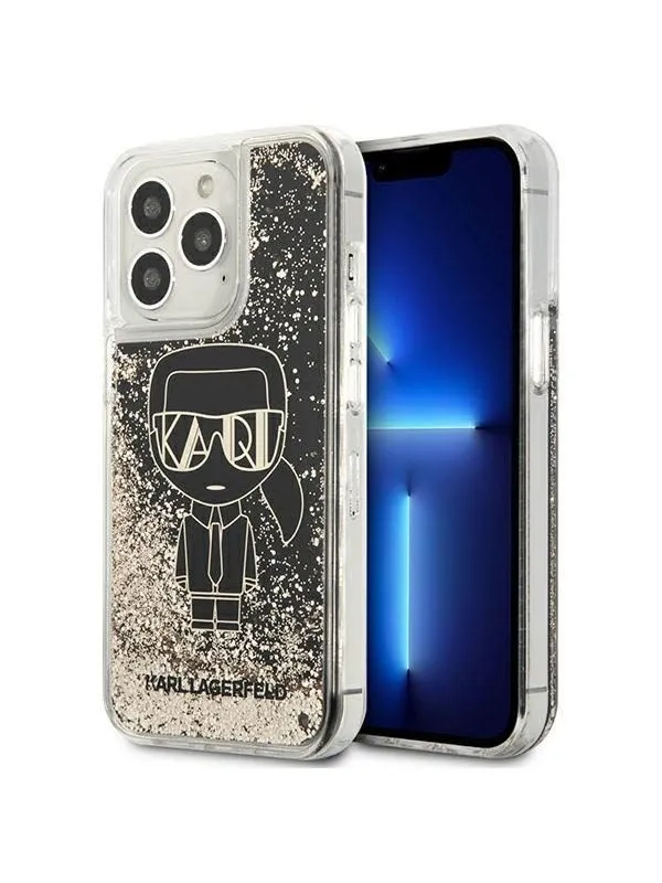 Karl Lagerfeld Liquid Glitter Gatsby Case for iPhone 13 Pro Max - Black