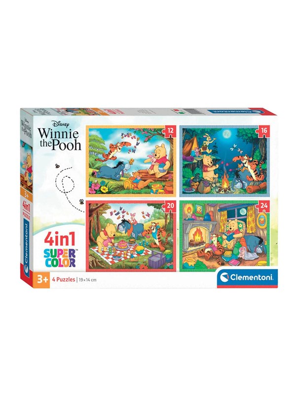 Clementoni Jigsaw Puzzle Color Disney Winnie the Pooh 4in1 Gulv