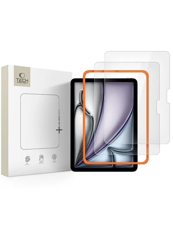 Tech-Protect Easy Set+ 2-pack Tempered Glass for iPad Air 11" (2024/2025/2026) - Clear