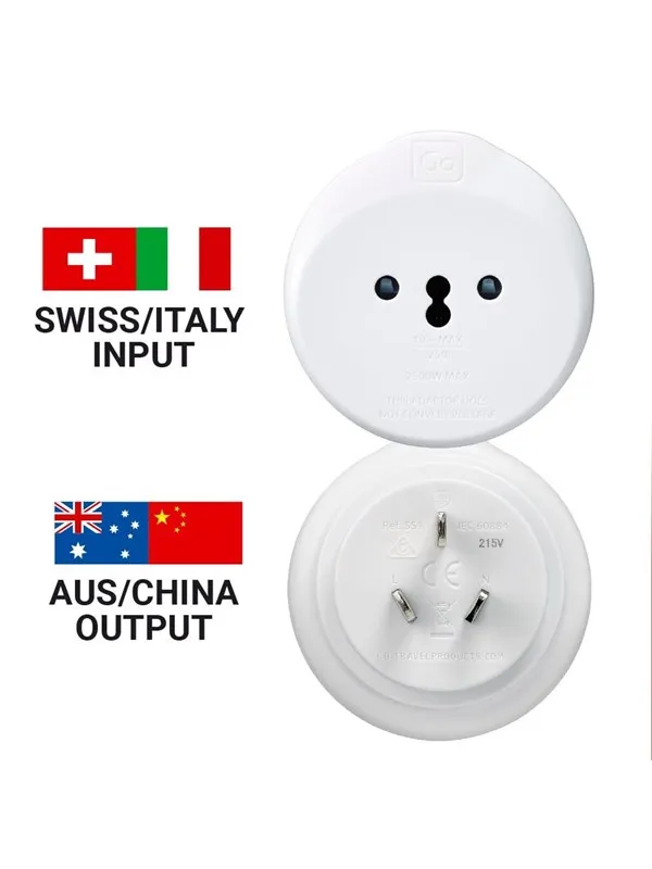 Go Travel SWISS/ITA - Aus/CHN-adapter