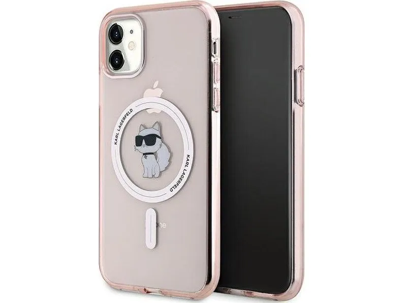 Karl Lagerfeld IML Choupette MagSafe case for iPhone 11 / Xr - pink
