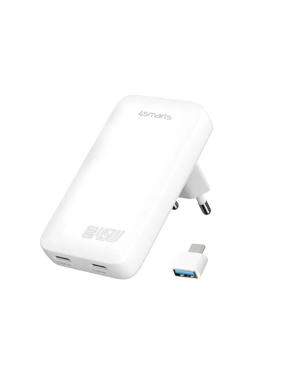 4smarts Wall Charger Flatplug Slim Dual 45 W Fast Charge