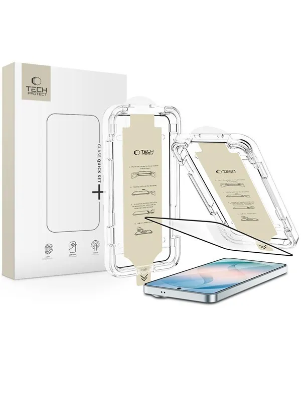 Tech-Protect Quick Set AR+ Anti-Reflective Glass for Samsung Galaxy S26+ - Black