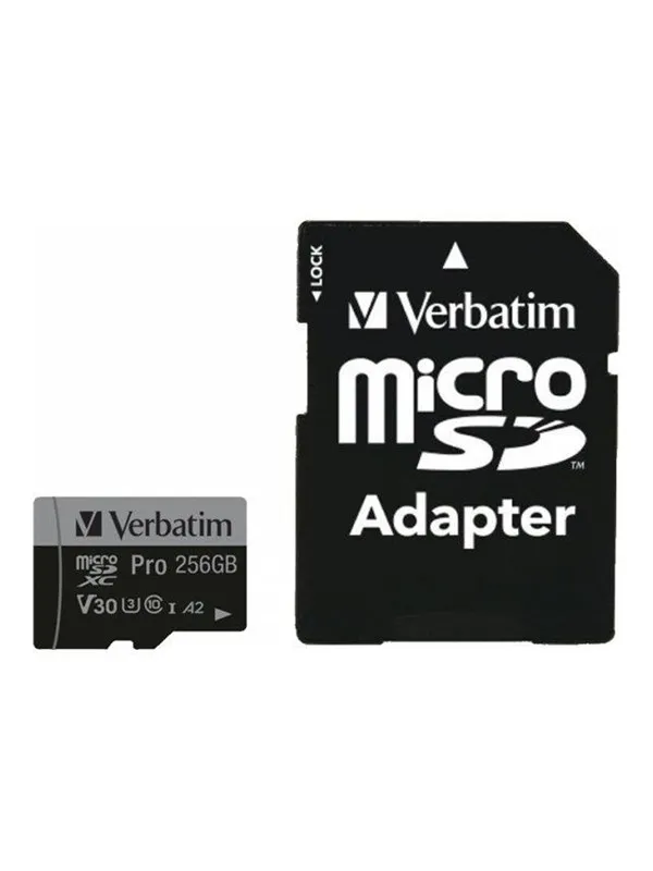 Verbatim Pro U3 microSD/SD - 100MB/s - 256GB