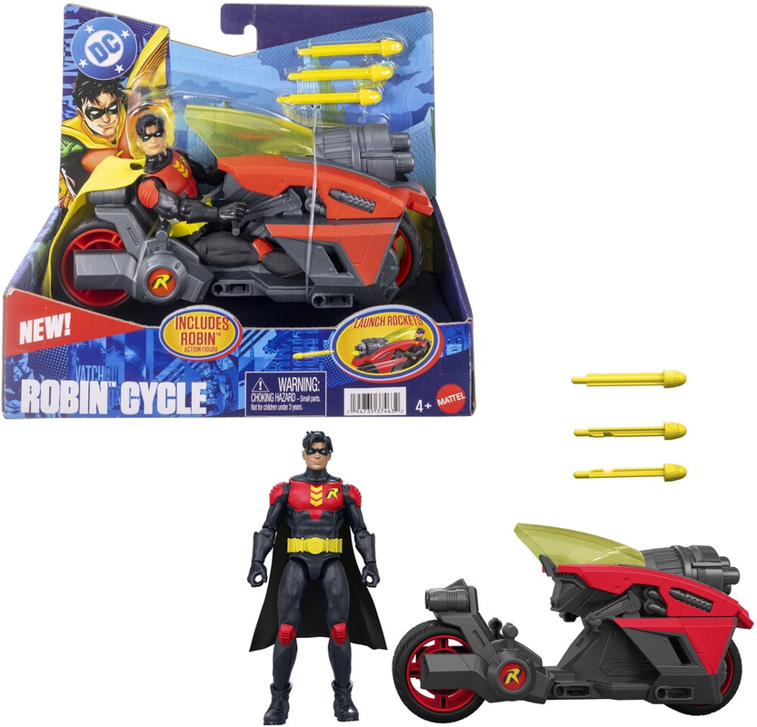 DC Universe Robin 15cm & Small Vehicle