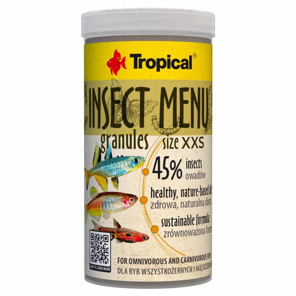 Tropical Insect Menu Granules Size XXS 100 ml.