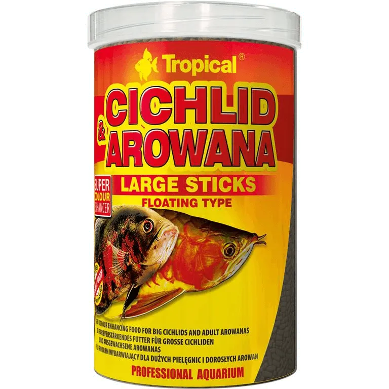 Tropical Cichlid & Arowana Large Sticks 1000 ml. 300 g.