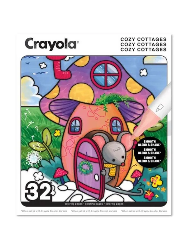 Crayola Adult Coloring Book Cozy Cottage