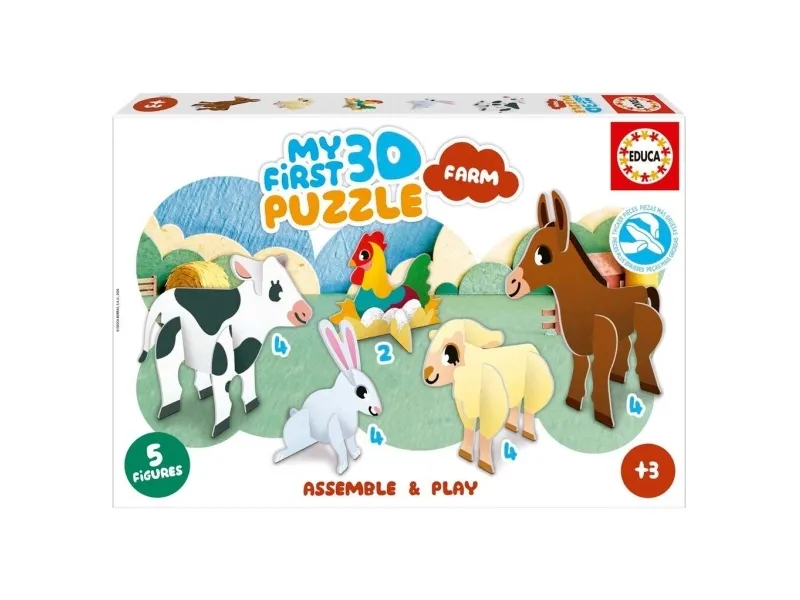Educa 3D Puzzle Kids Baby Farm 3D Puslespill