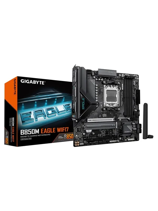 GIGABYTE B850M EAGLE WIFI7 Hovedkort - AMD B850 - AMD AM5 - DDR5 RAM - Micro-ATX